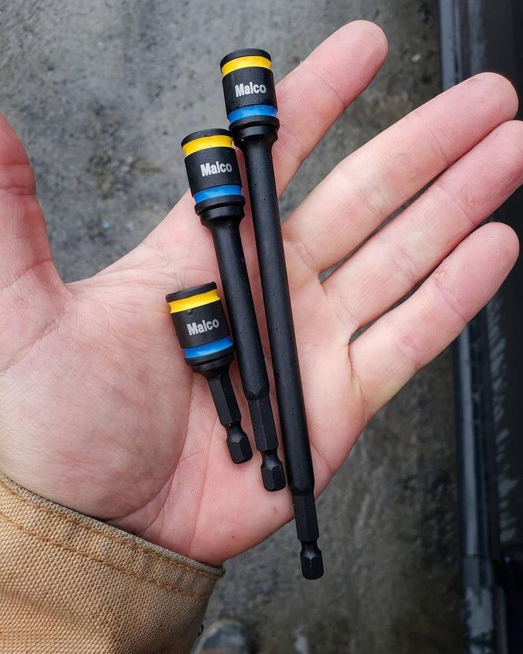 Clearance Rack Driver Malco C-RHEX Dual Sided Magnetic Hex Drivers - Blue/Yellow - Rack-A-Tiers